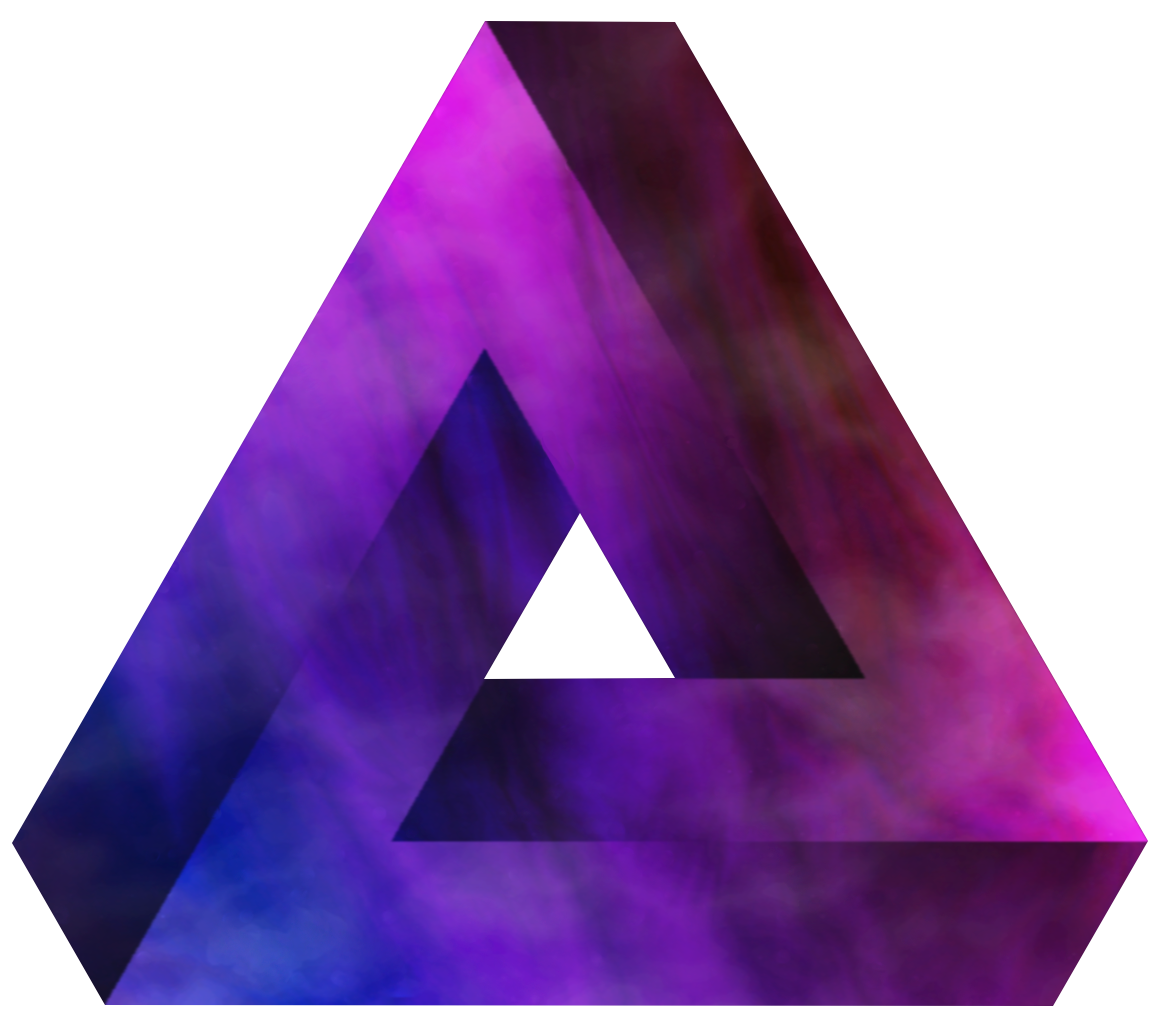3D triangle branding symbol for Brant Construction Quantum Experts